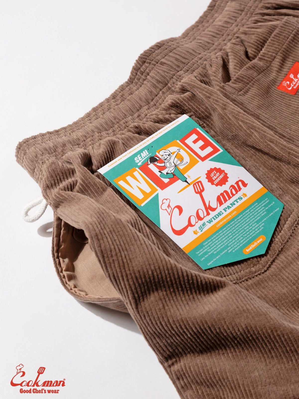 CHEF PANTS SEMIWIDE CORDUROY - COCOA