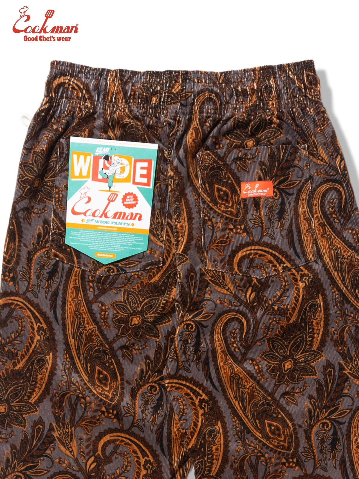 CHEF PANTS SEMIWIDE CORDUROY - PAISLEY BROWN