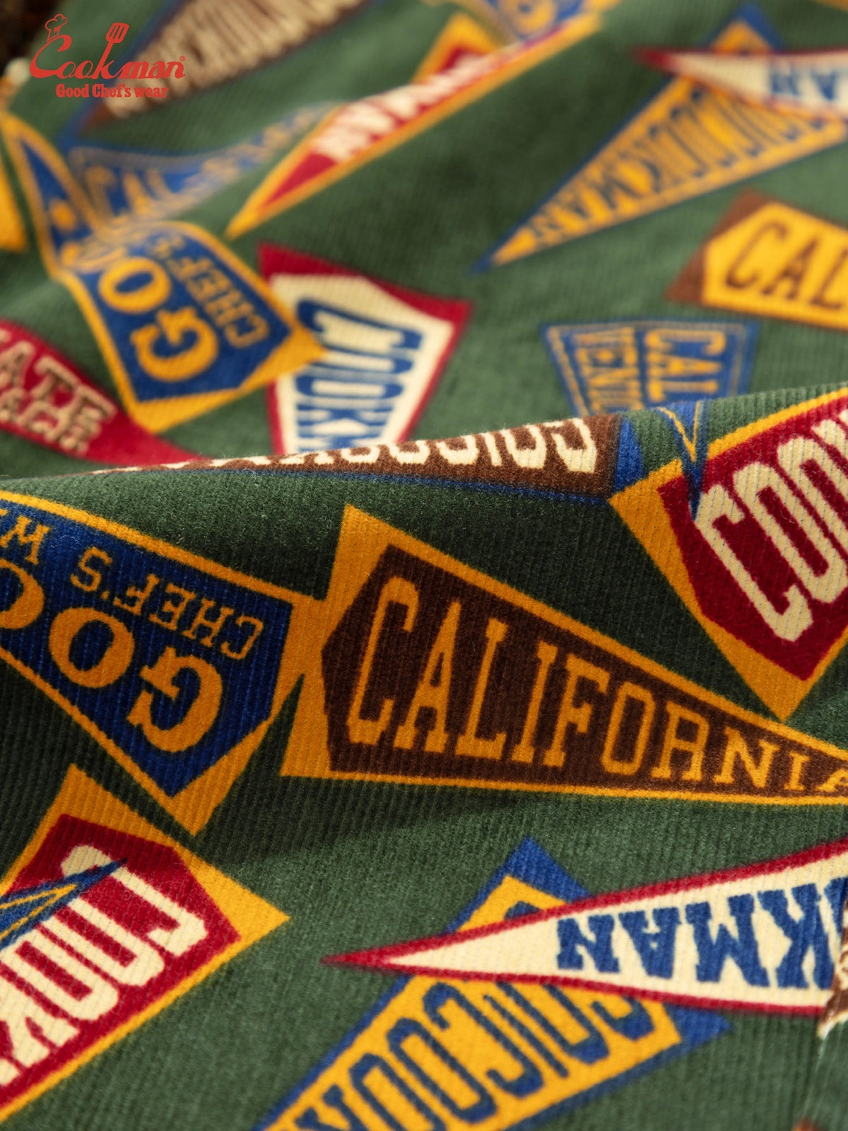 CHEF PANTS SEMIWIDE CORDUROY - PENNANT GREEN