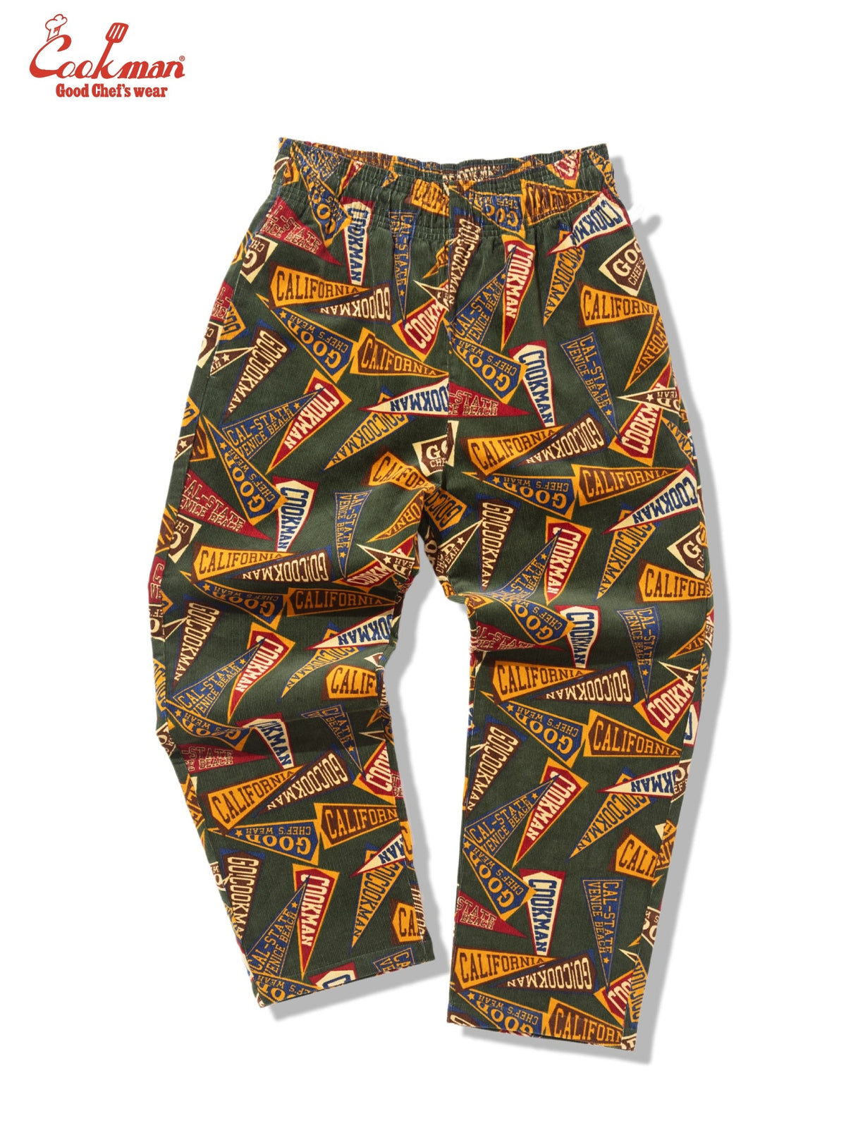 CHEF PANTS SEMIWIDE CORDUROY - PENNANT GREEN
