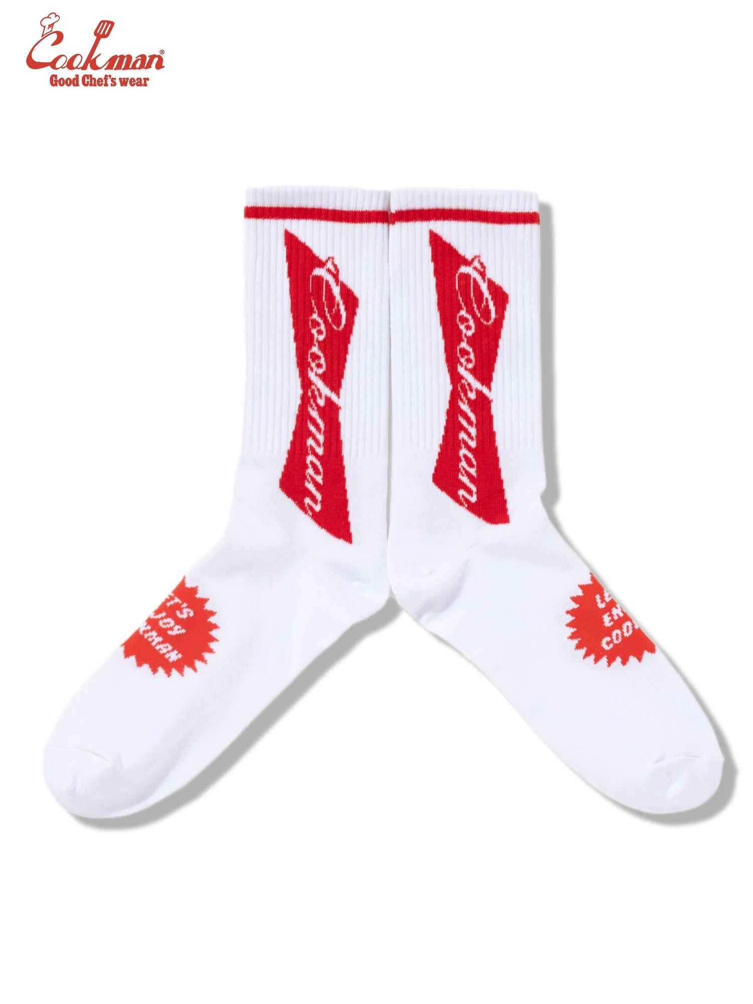 RIB CREW SOCKS BEER TIE - WHITE