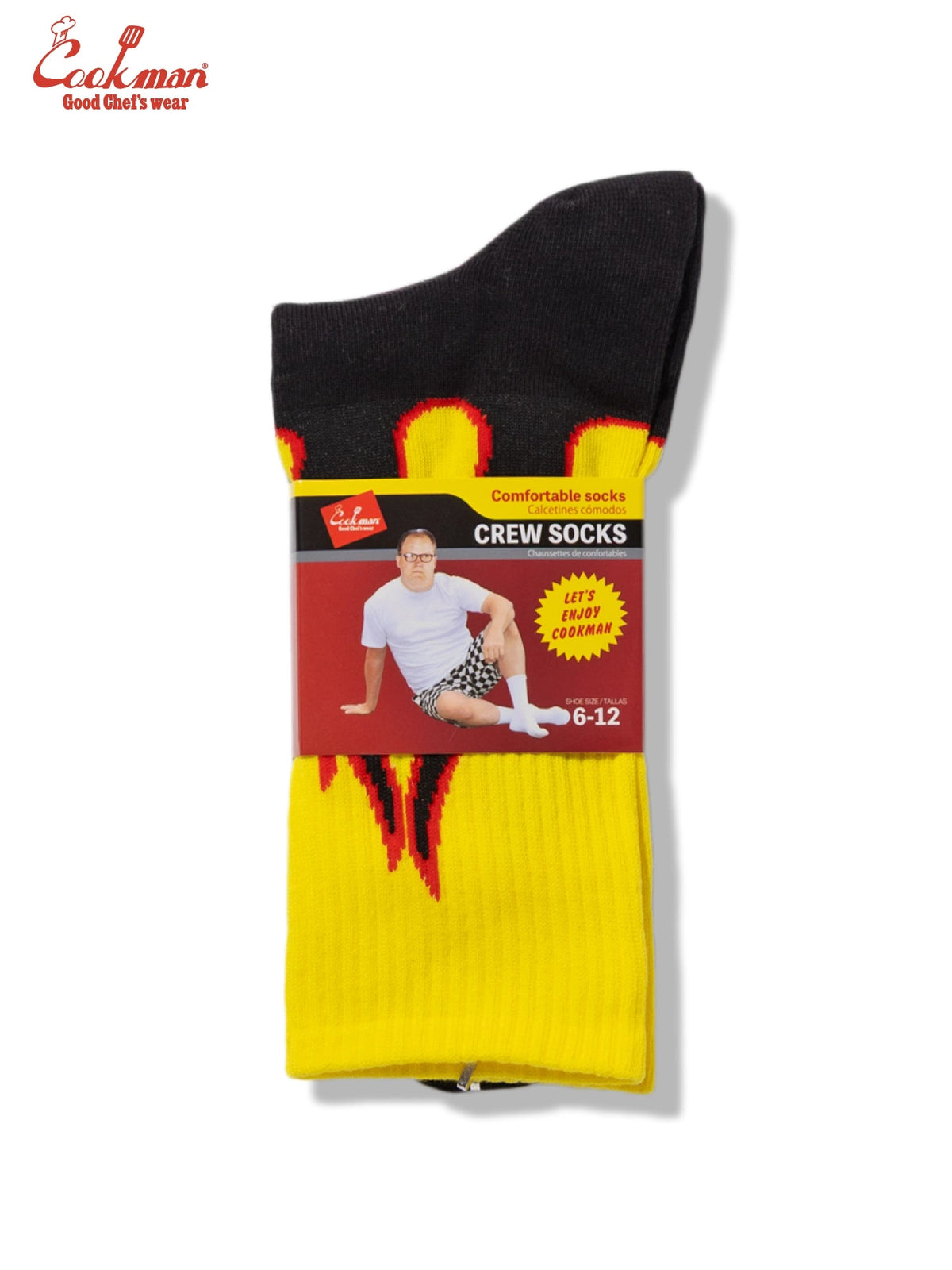 RIB CREW SOCKS - FLAME BLACK YELLOW