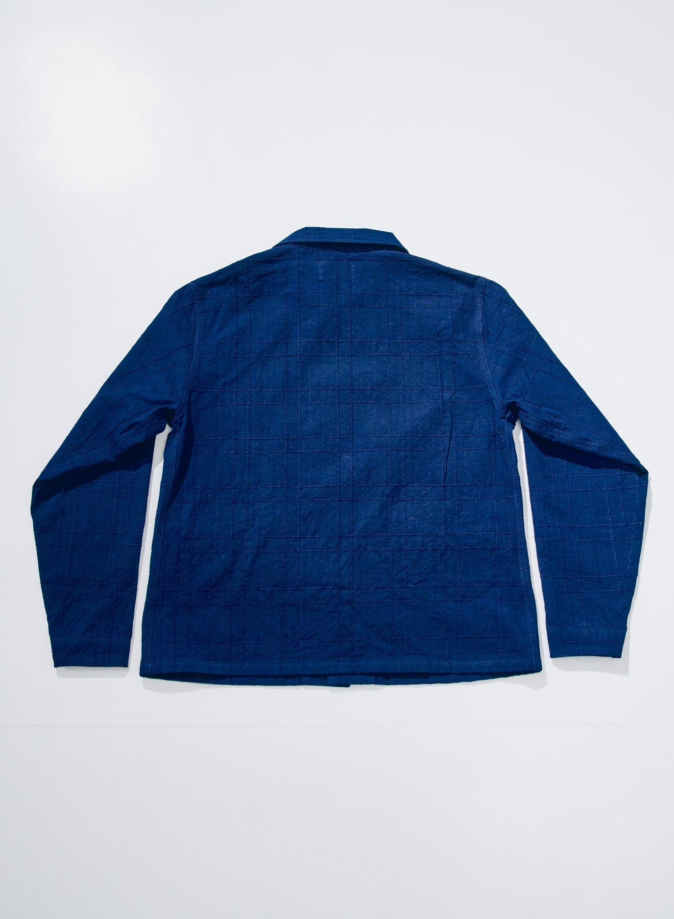 SJSJK26-ARS (Indigo Sashiko Lattice Dobby Jacket) - BLUE