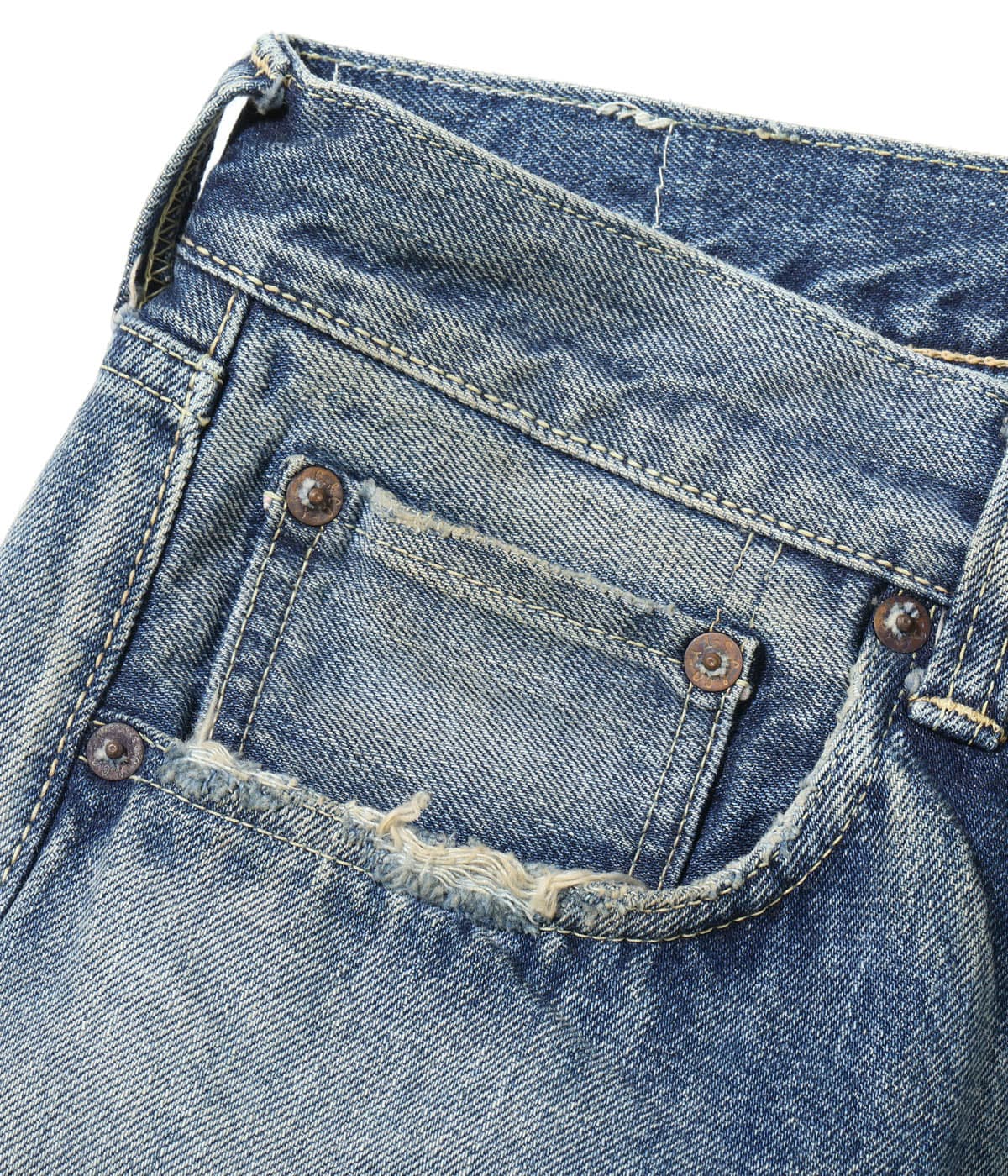 SC41947SR 14.25oz. DENIM 1947 REMAKE AGED MODEL (REGULAR STRAIGHT) - INDIGO