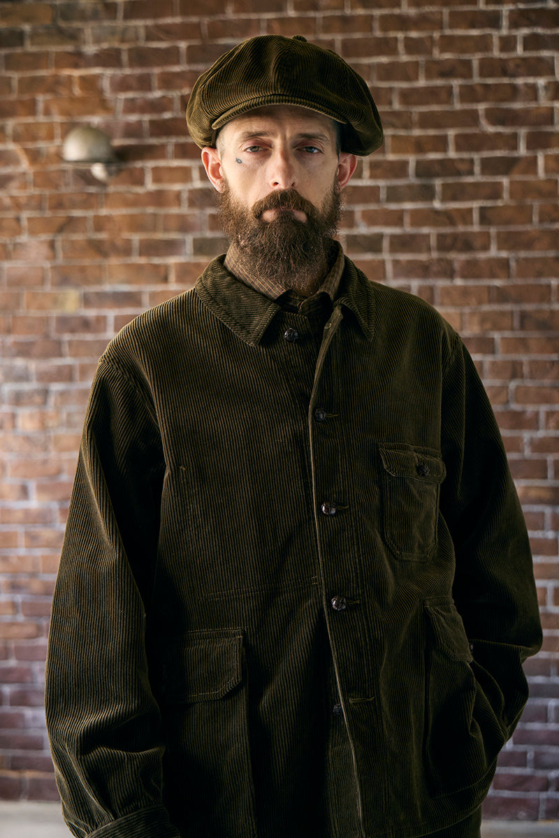 FRENCH WORK JACKET 8W CORDUROY - DARK BROWN