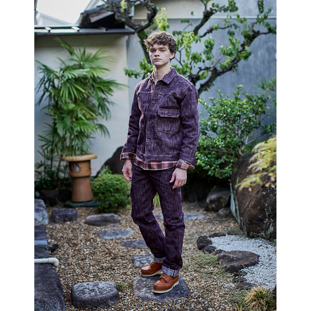 D1904 Two-tone indigo jeans - INDIGO