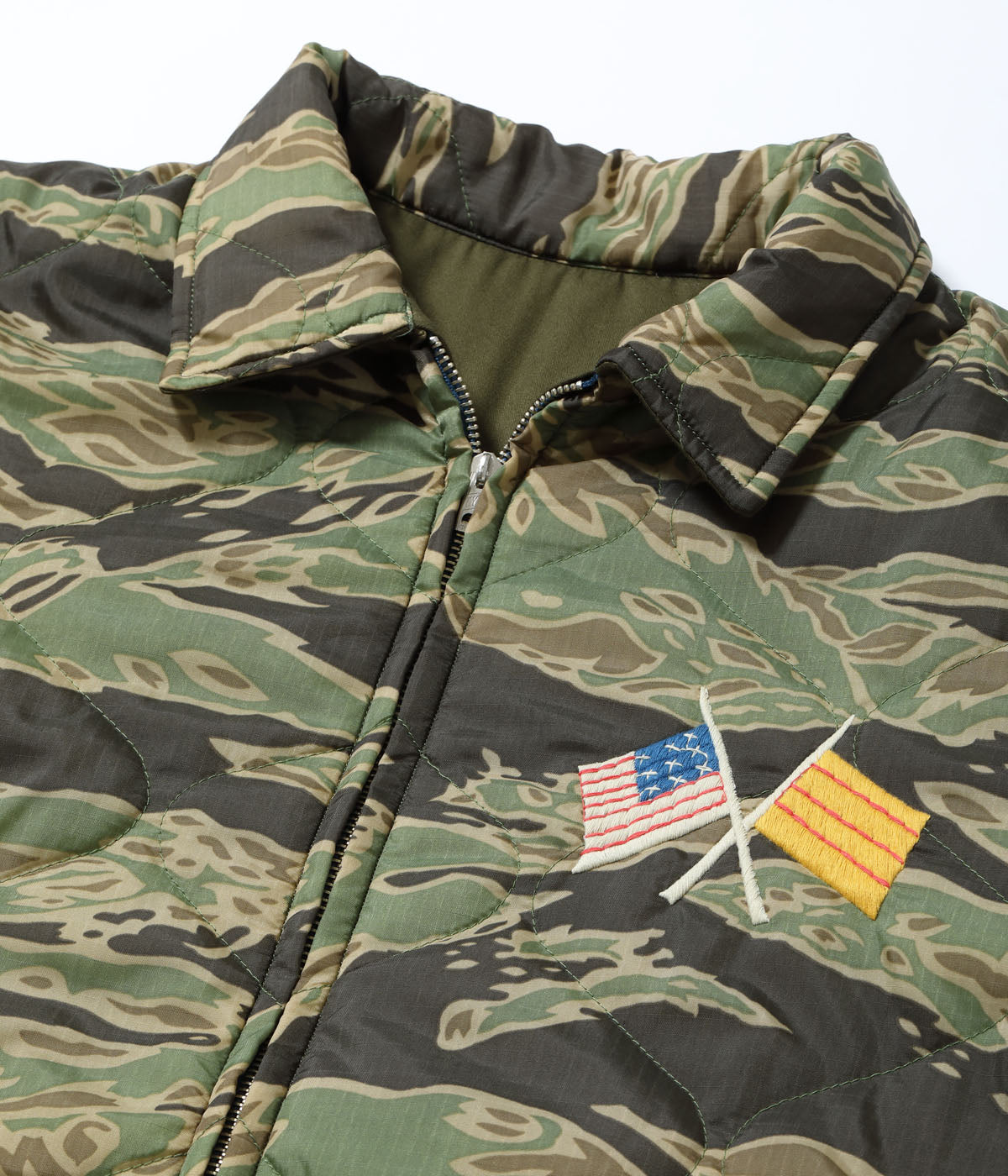 TT15800 Mid 1960s Style Reversible Vietnam Jacket “VIET-NAM MAP” × “LANDSCAPE” - GREEN