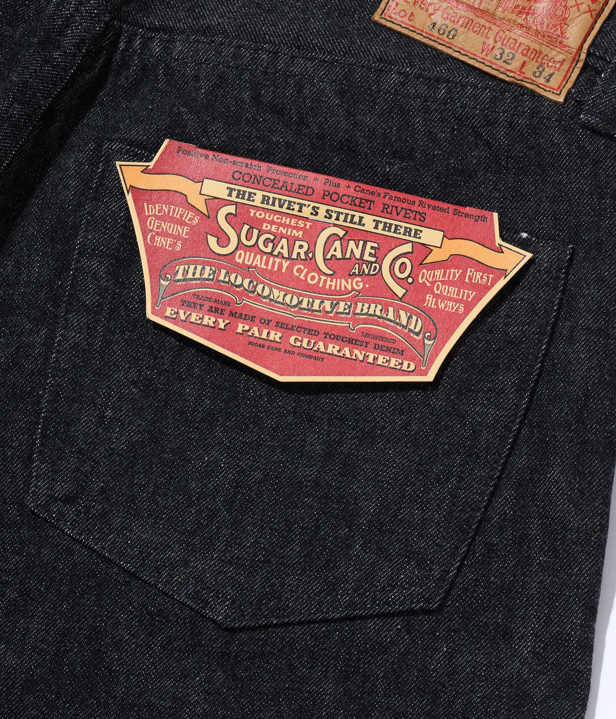 SC42460 14.25oz. BLACK DENIM 1947 MODEL (REGULAR STRAIGHT) - BLACK