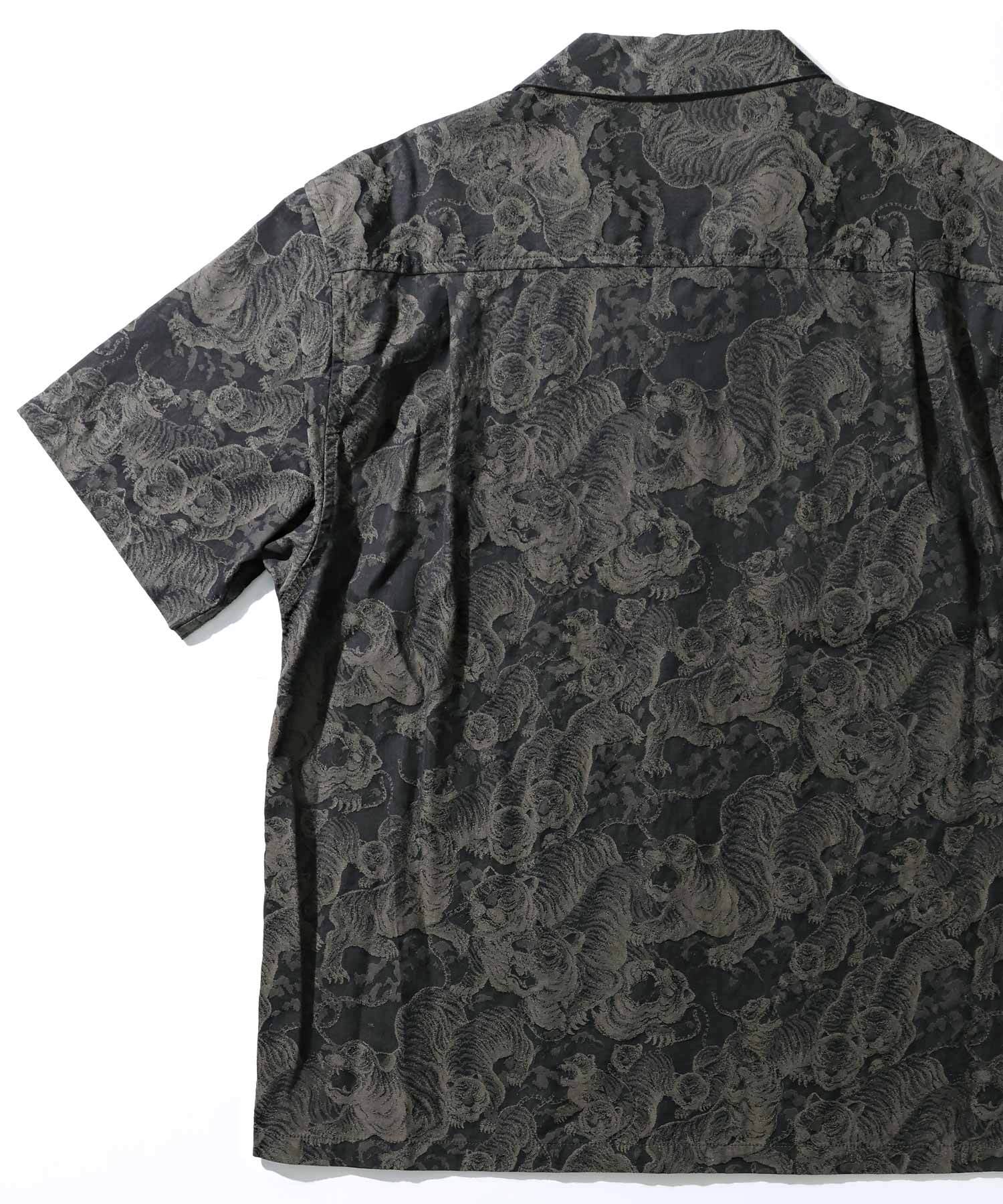 GS2449927A JQ/HUNDRED TIGER SS SHIRTS - OLIVE GREEN