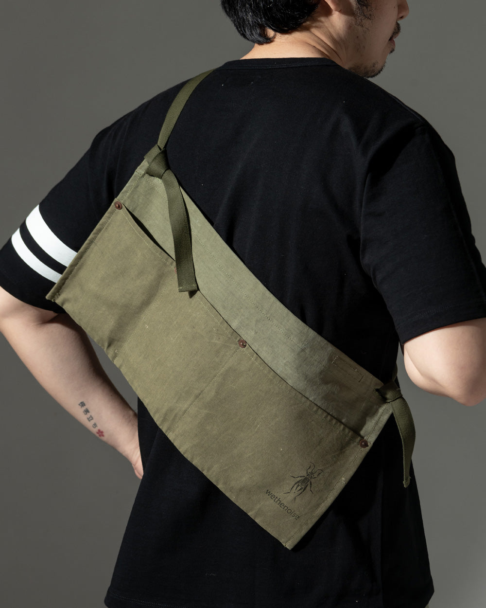 US MILITARY VINTAGE TENT REMAKE APRON BAG - VINTAGE