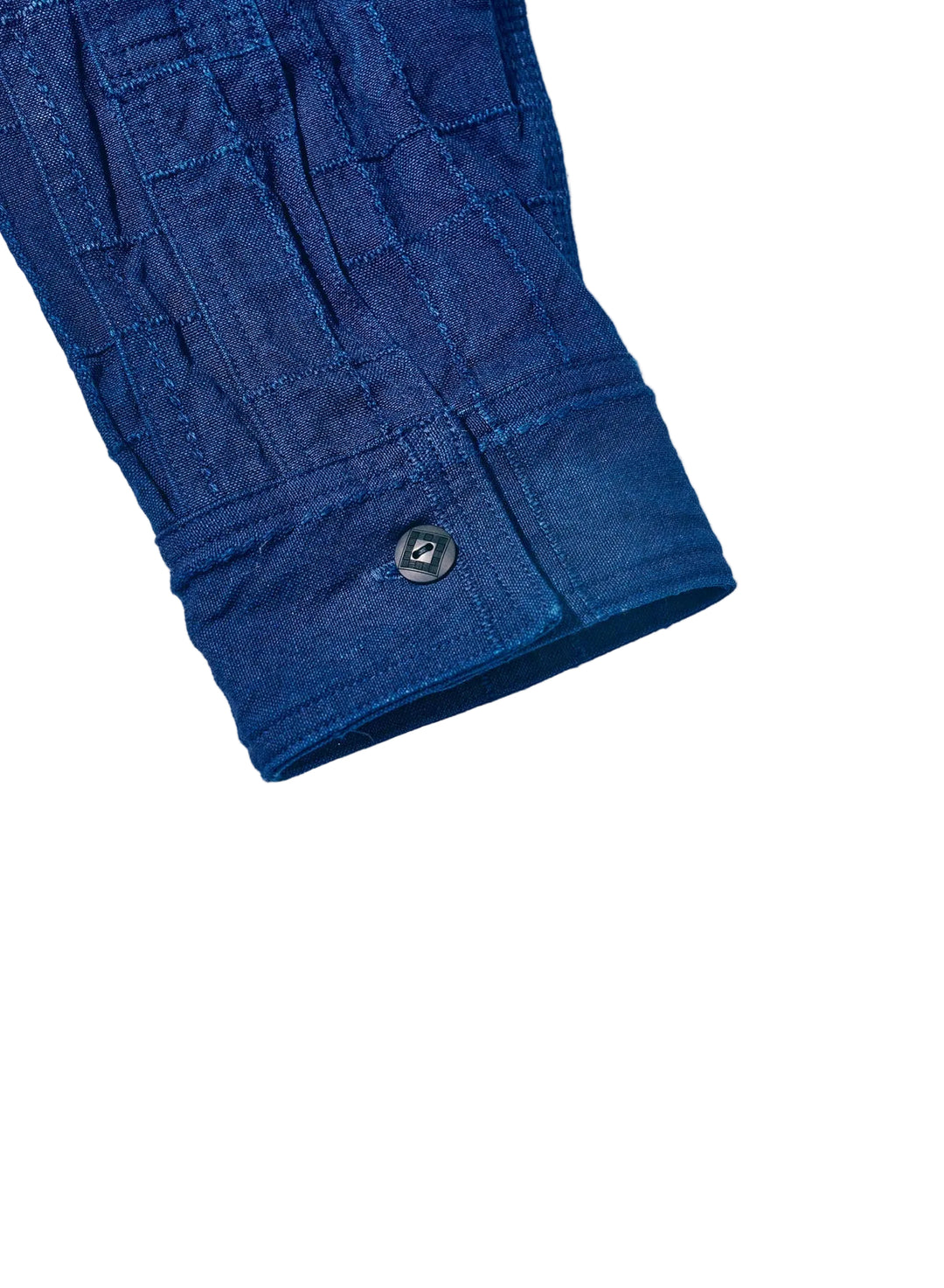 SSS26-ARSW Indigo Sashiko Lattice Dobby Work Shirt - BLUE