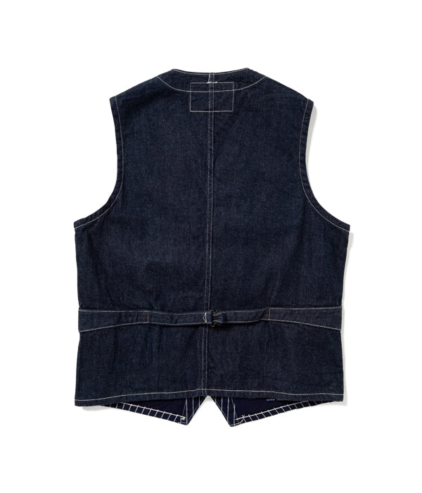 SC12654 9oz. WABASH STRIPE WORK VEST - INDIGO WABASH