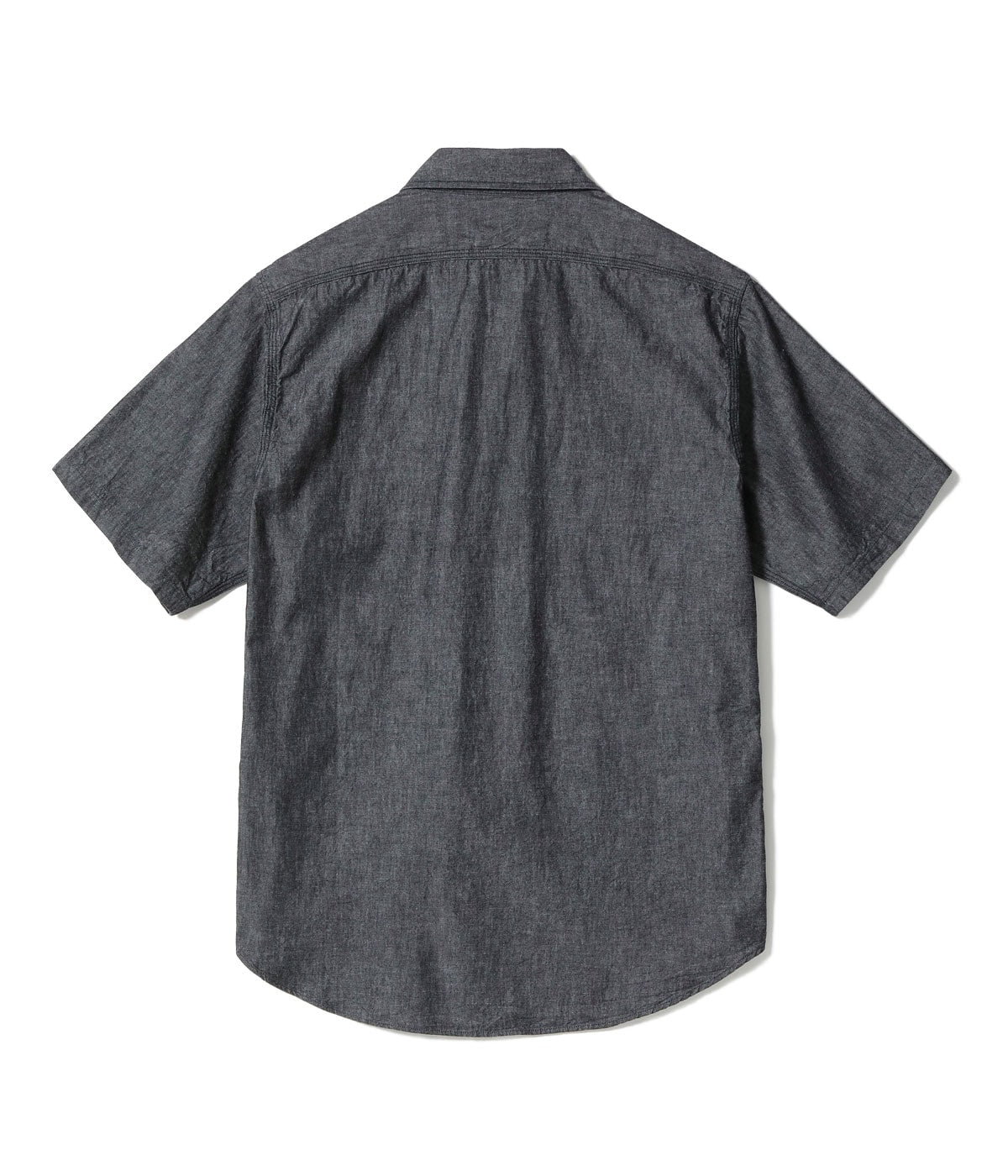 SC39307 BLACK CHAMBRAY WORK SHIRT (SHORT SLEEVE) - BLACK