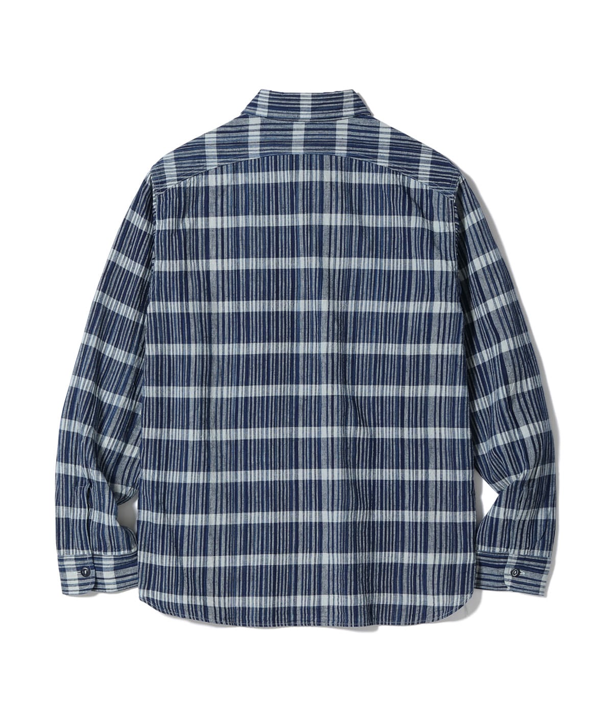 SC29591 FICTION ROMANCE 5oz. INDIGO CHECK WORK SHIRT - NAVY