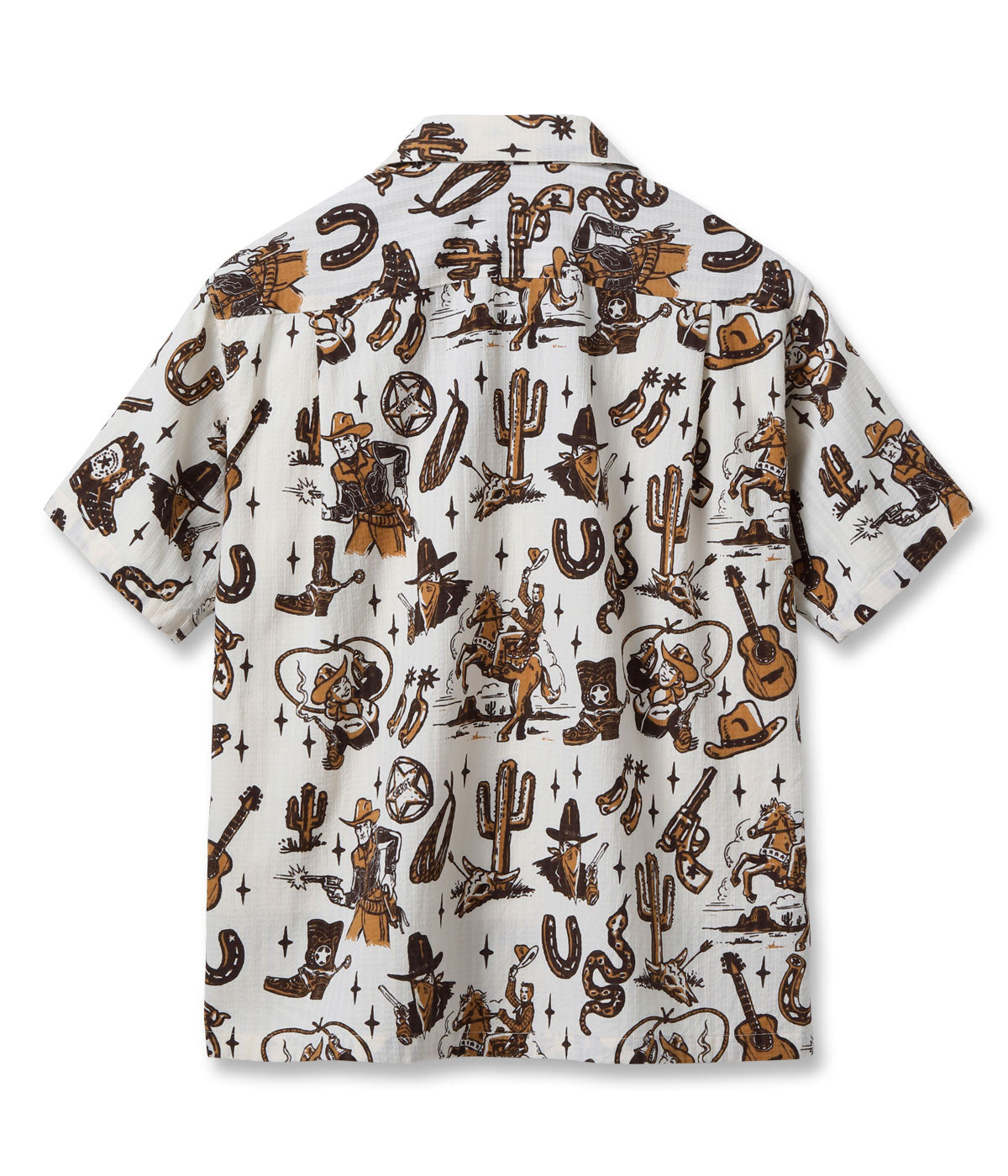 SH39706 DOBBY COTTON OPEN SHIRT “THE WESTERNER” by VINCE RAY - BROWN