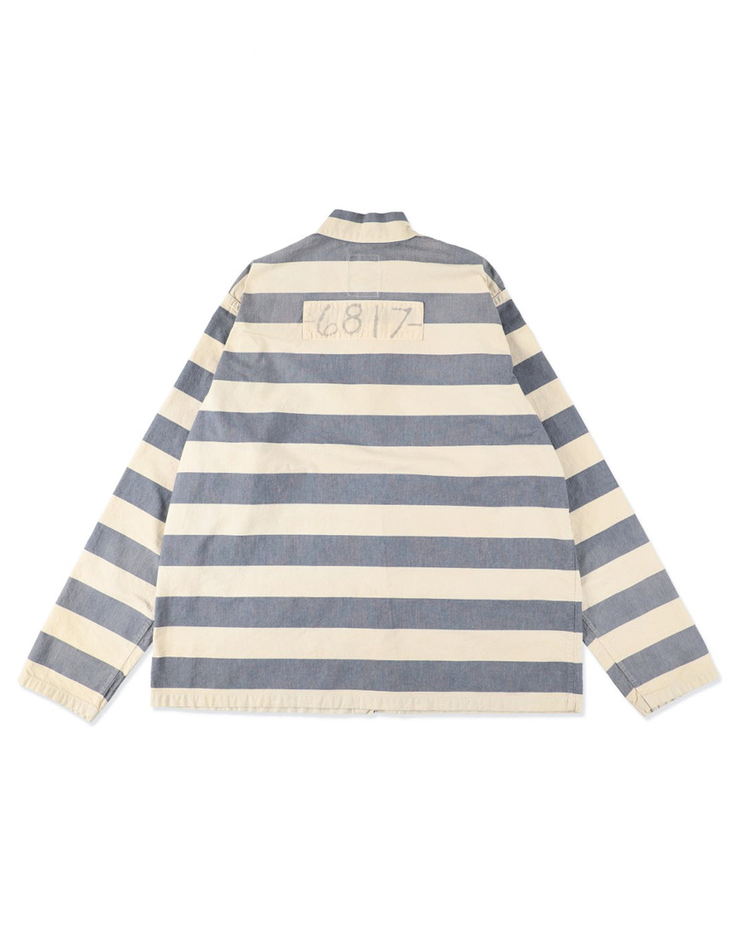 BLUE STRIPE PRISON JACKET AGED - AGED L.BLUExO.WHITE