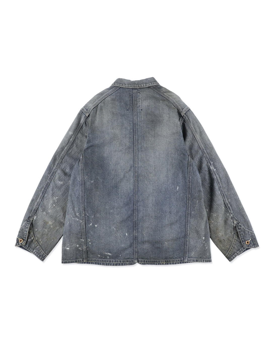 PAINT-STAINED ENGINEER'S COVERALL - AGED INDIGO