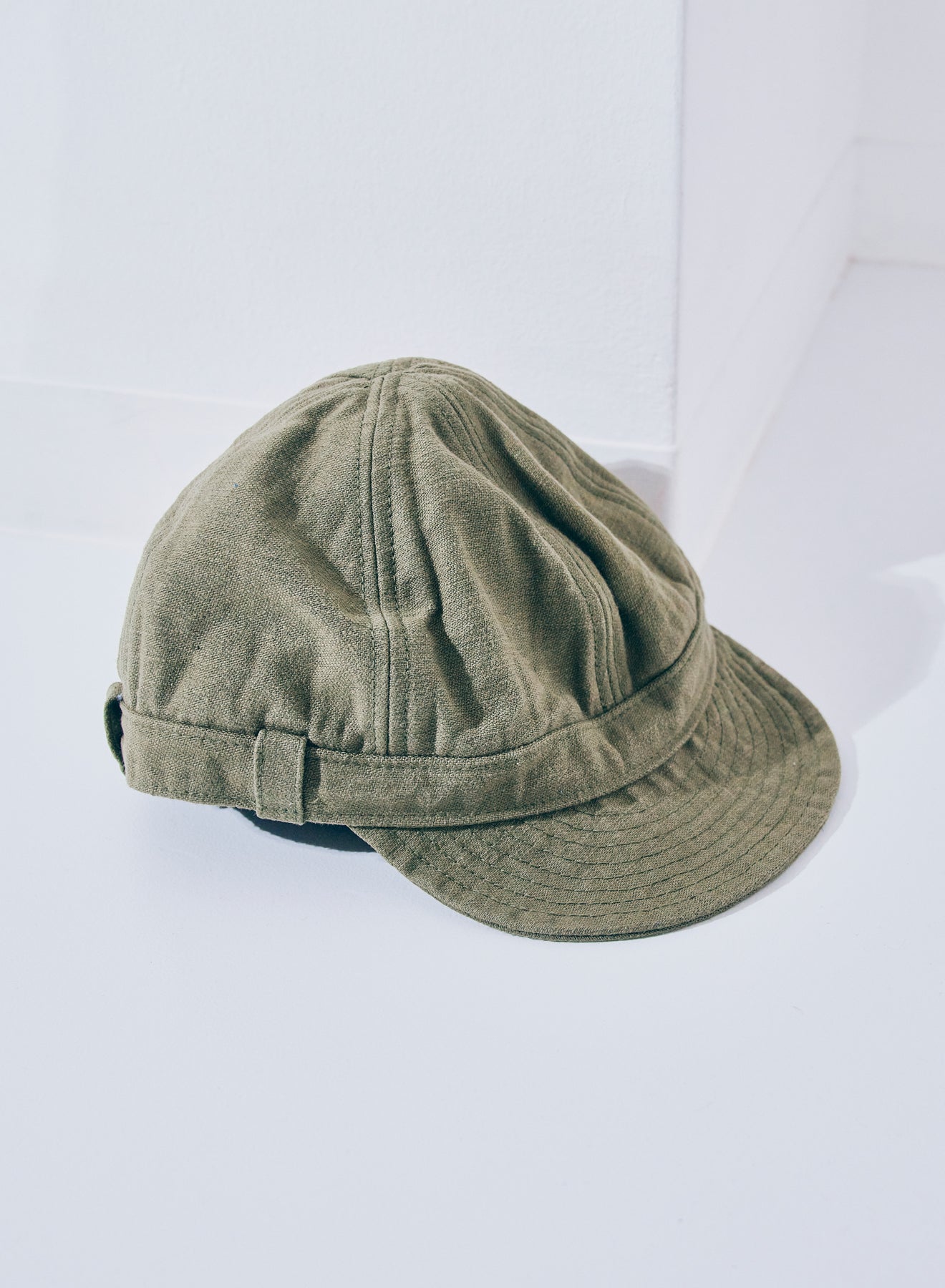 SJ201WC-52BP (15oz Back Satin Work Cap) - OLIVE