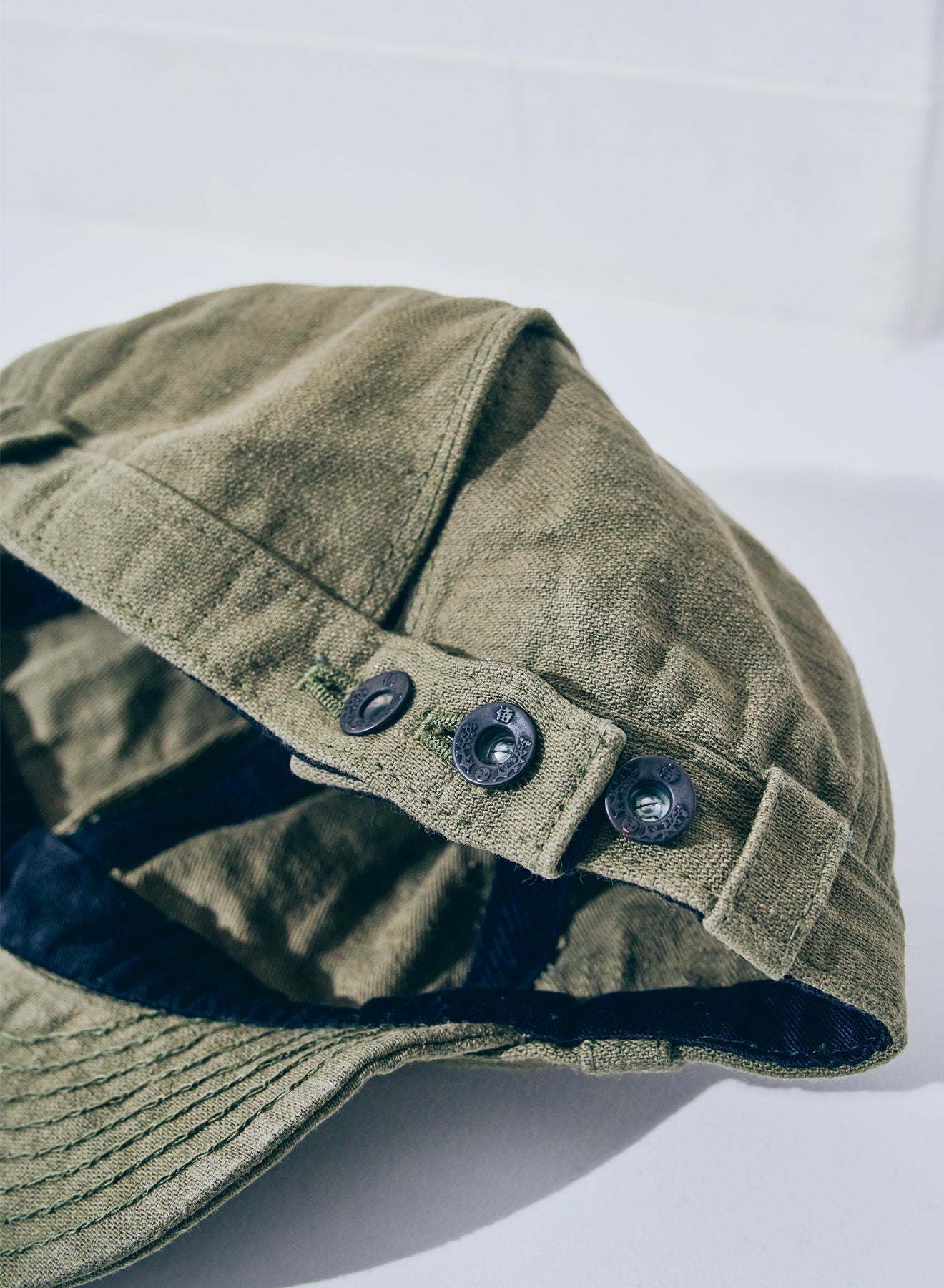 SJ201WC-52BP (15oz Back Satin Work Cap) - OLIVE