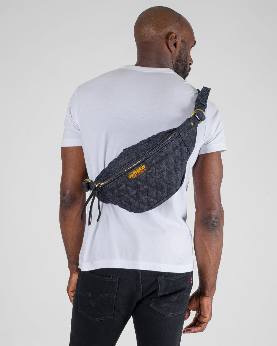 IHE-51-IND 25oz Selvedge Denim Waist Bag - INDIGO