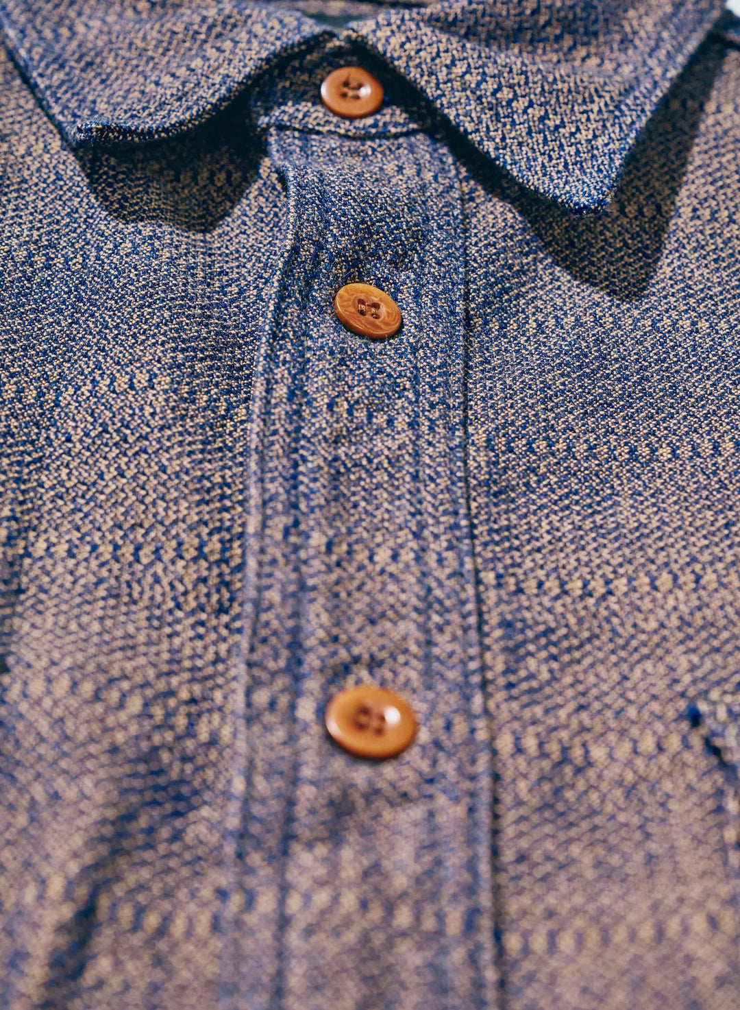 SSS26-KSKW Kanoko Aimadara Work Shirt - BROWN