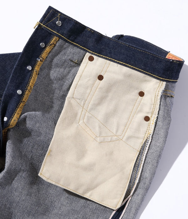 SC49007 SUGAR CANE SUPER “DENIM COLLECTIBLES #07 13.5OZ. BLUE DENIM WAIST OVERALLS “1946 MODE - INDIGO