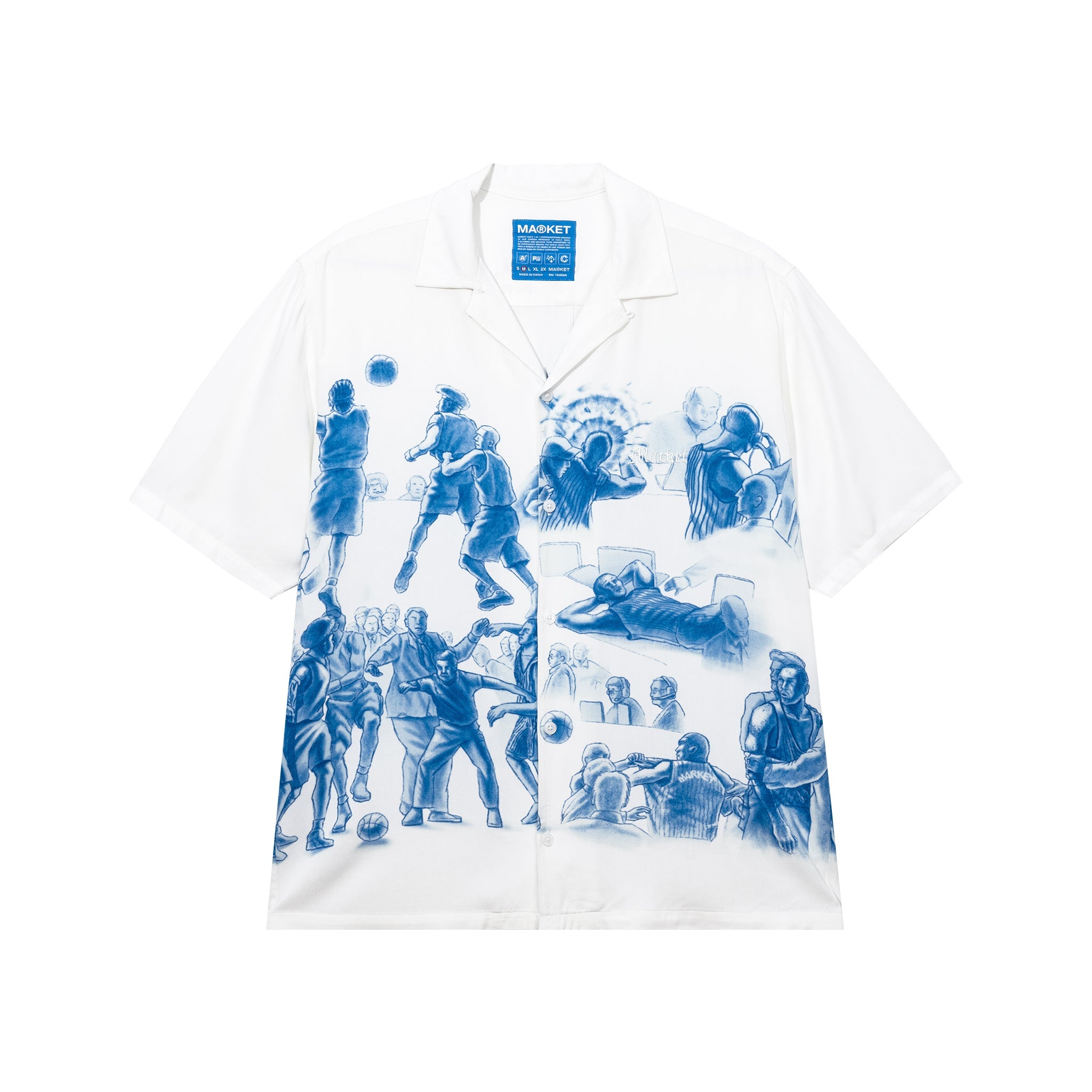 MALICE PALACE CAMP SHIRT - WHITE