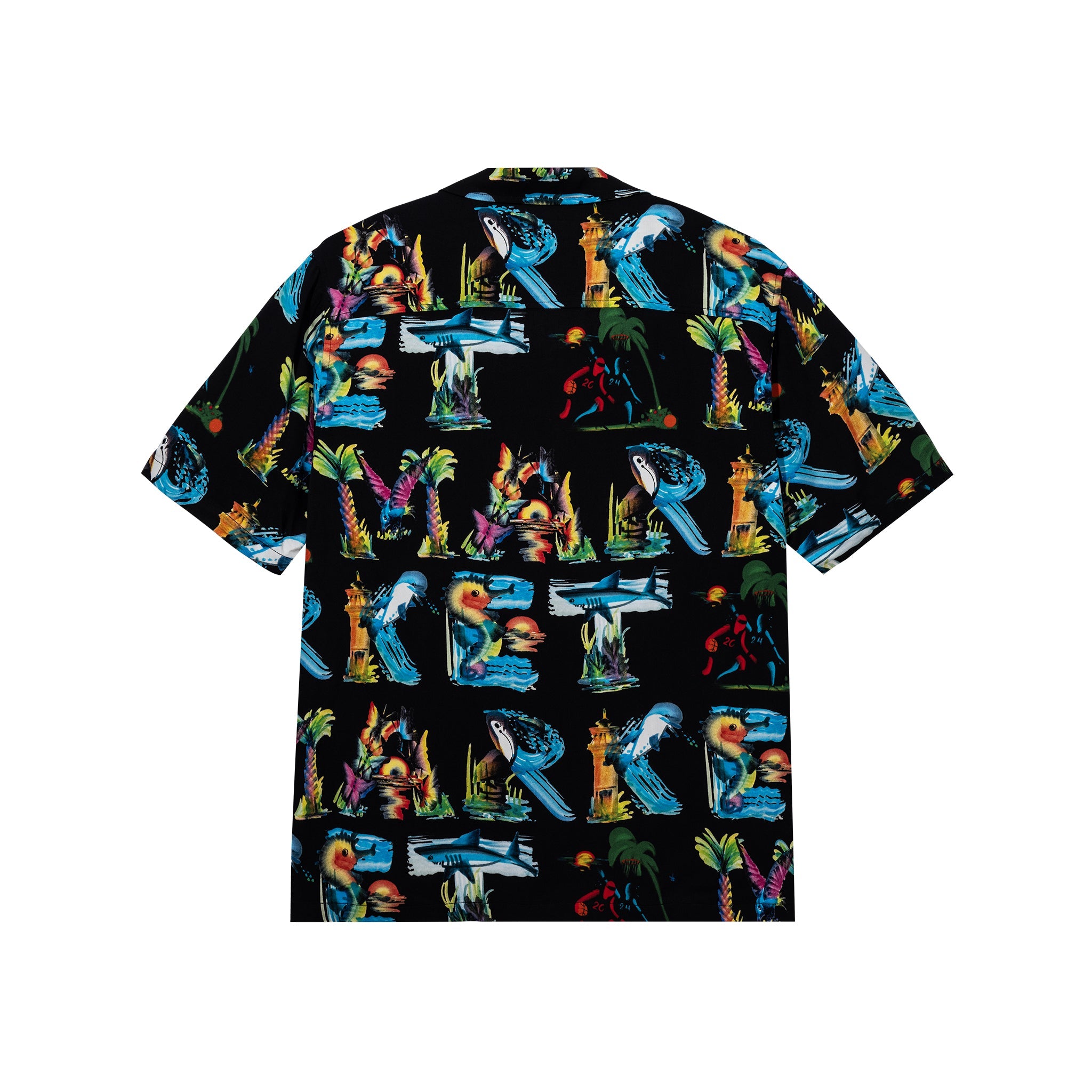 ISLAND LIFE CAMP SHIRT - BLACK