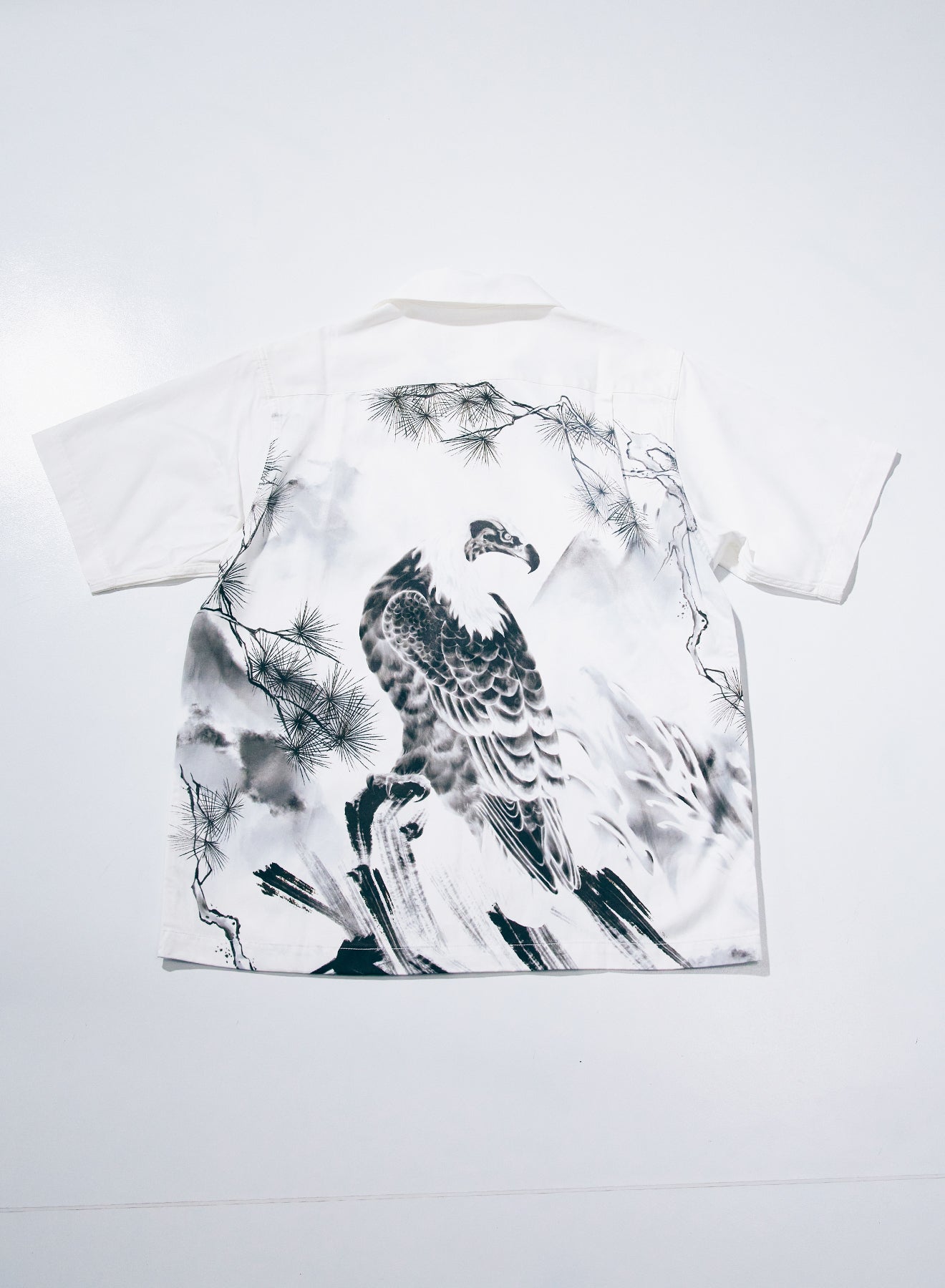 SSA26-01 (Ink Painted Aloha Shirt) - WHITE