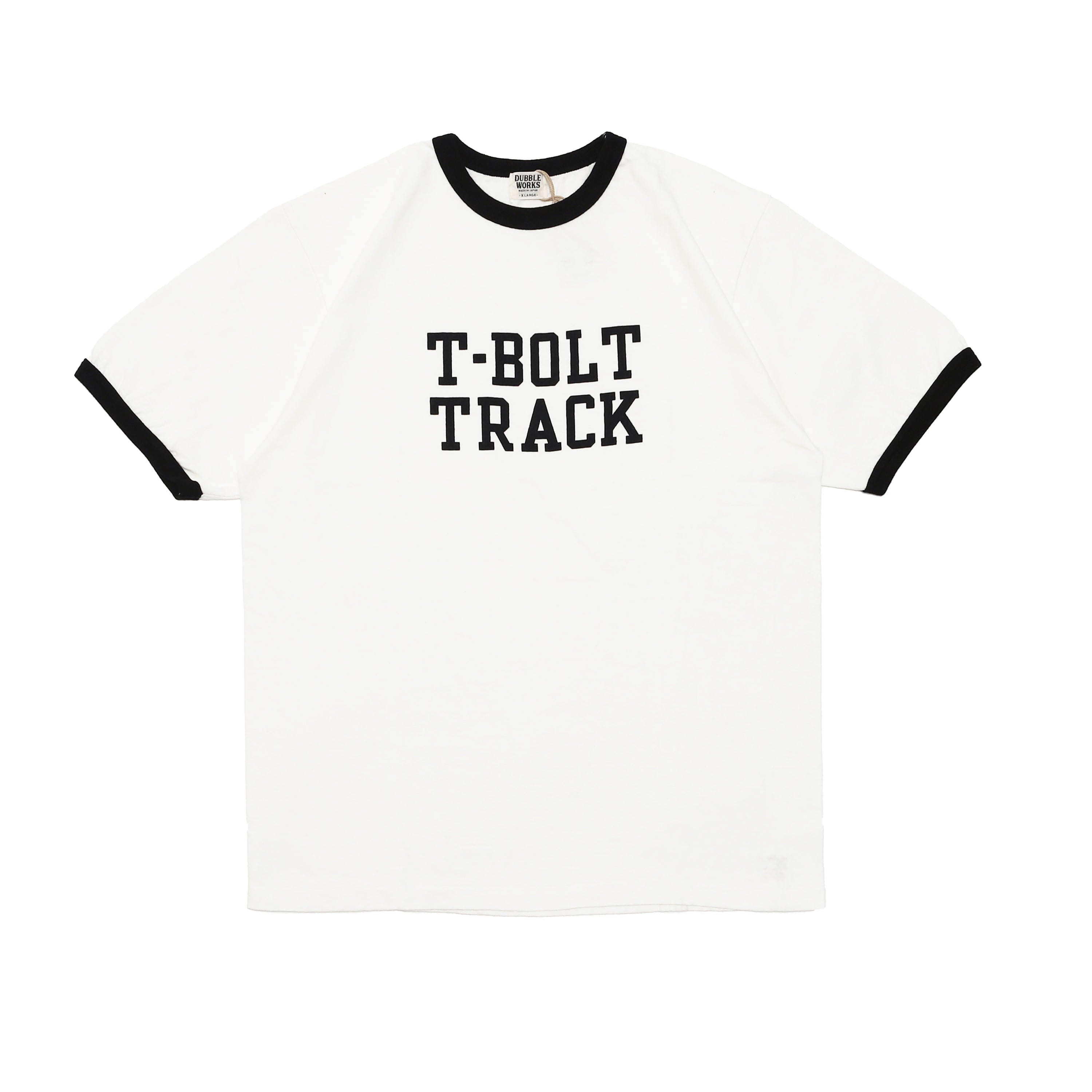 34006-01 Ringer Tee "T-BOLT TRACK" - OFF WHITE X BLACK