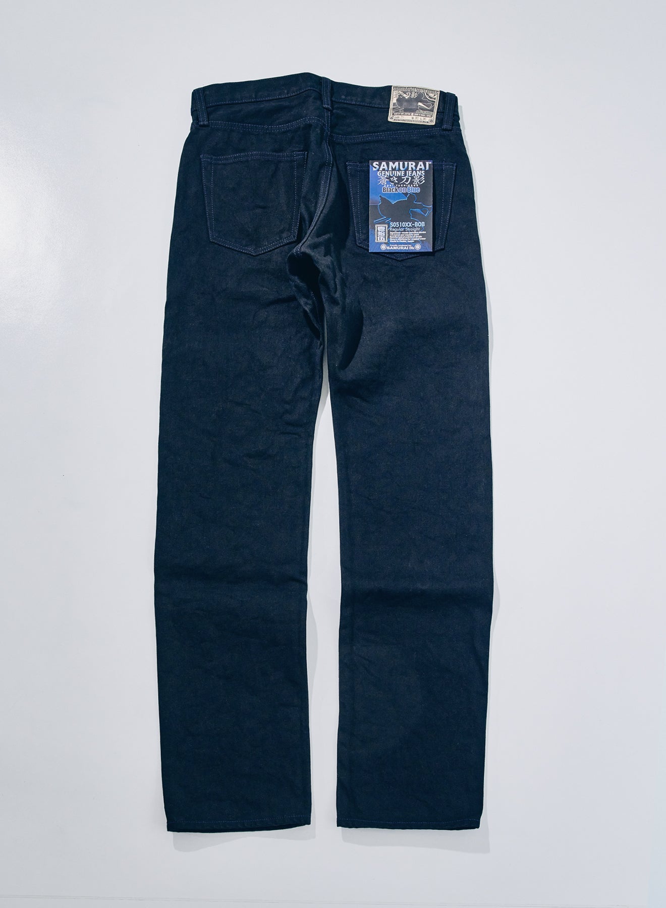 S0510XX-BOB (Aoki Tachikage 15oz Black-on-Blue 510 model) - INDIGOxBLACK RAW