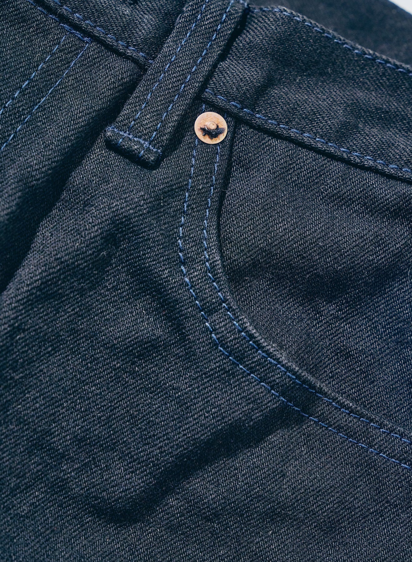 S0510XX-BOB (Aoki Tachikage 15oz Black-on-Blue 510 model) - INDIGOxBLACK RAW