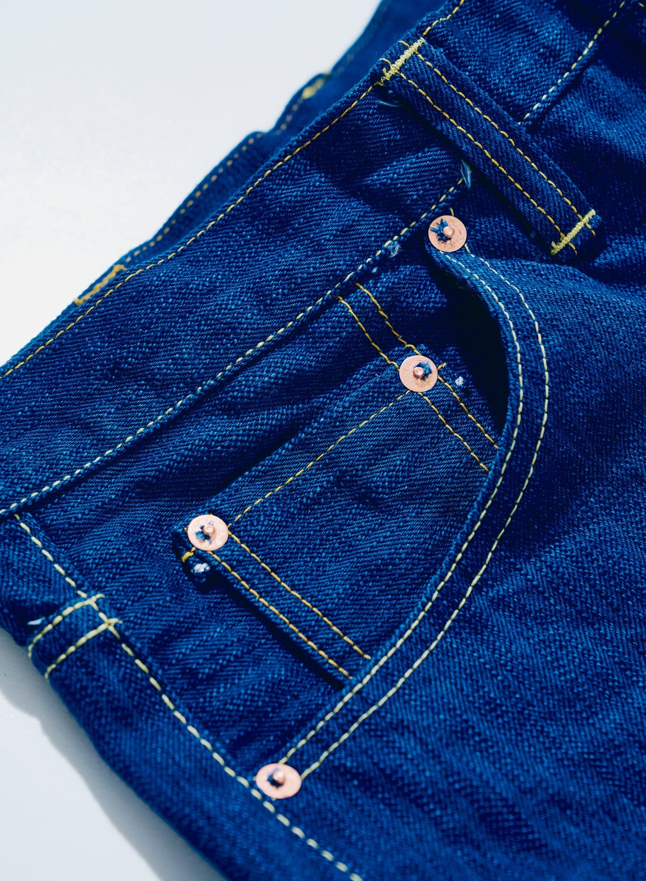 S6100XX15oz-SH Seigaiha Slim Straight Zipper model - INDIGO