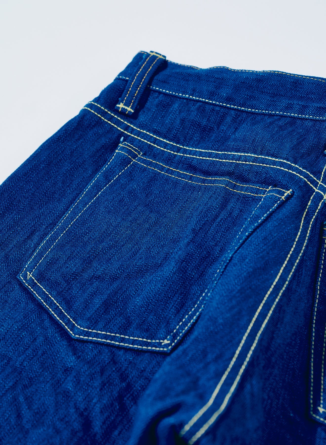 S6100XX15oz-SH Seigaiha Slim Straight Zipper model - INDIGO