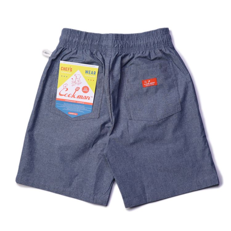 CHEF SHORT PANTS CHAMBRAY - LIGHT BLUE
