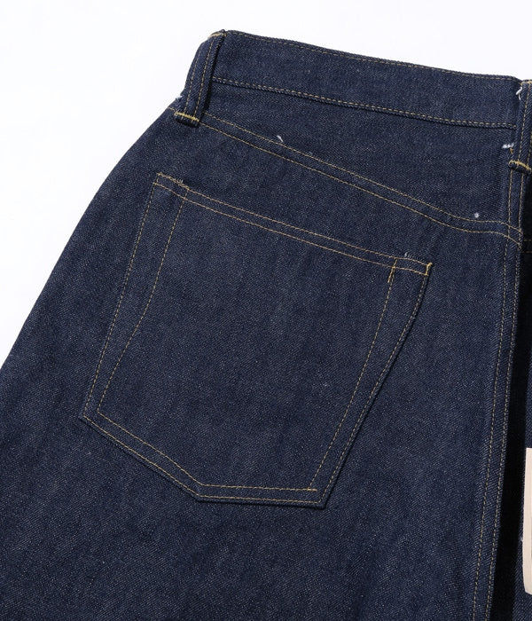 SC49007 SUGAR CANE SUPER “DENIM COLLECTIBLES #07 13.5OZ. BLUE DENIM WAIST OVERALLS “1946 MODE - INDIGO