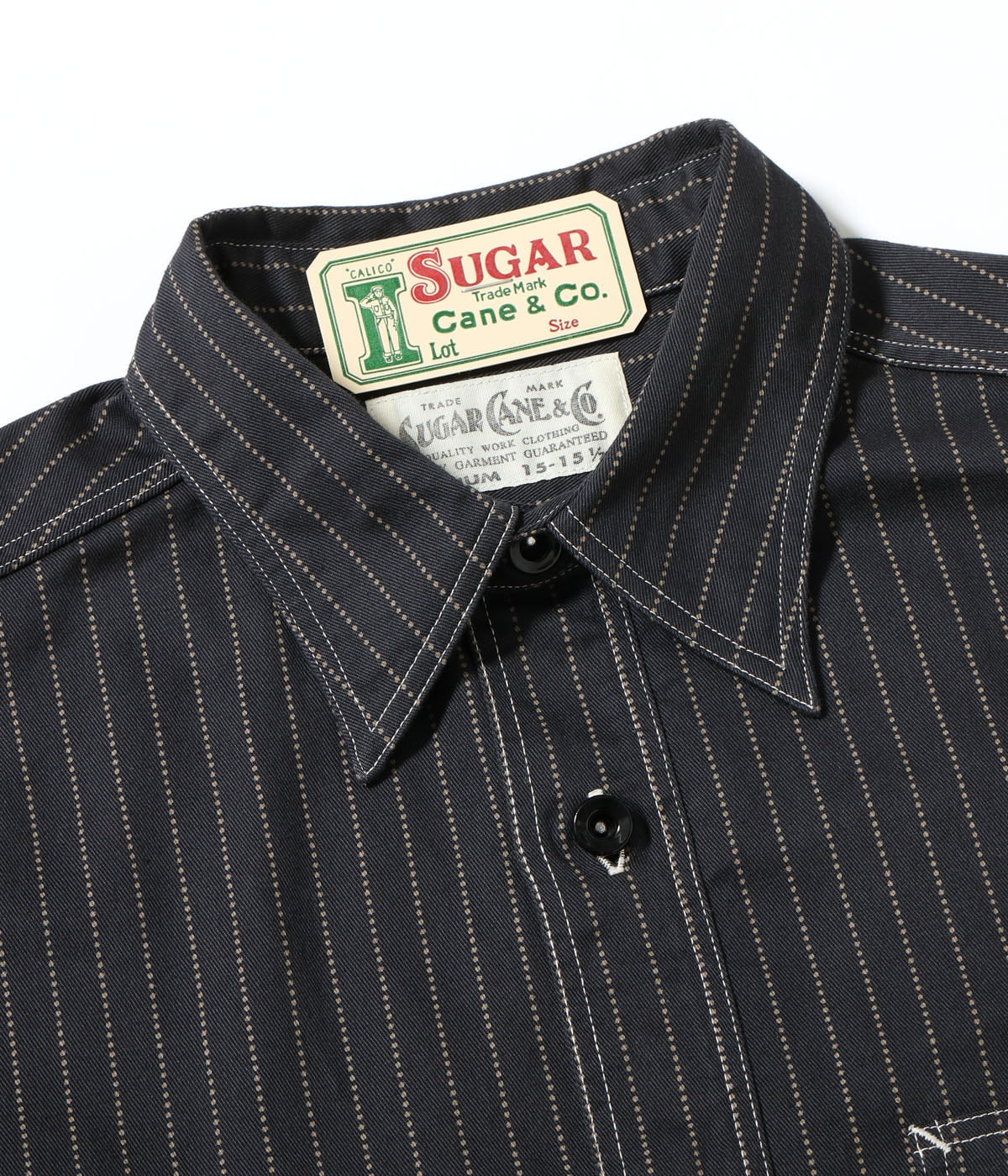 SC29585 FICTION ROMANCE 8.5oz. BLACK WABASH STRIPE WORK SHIRT - BLACK WABASH