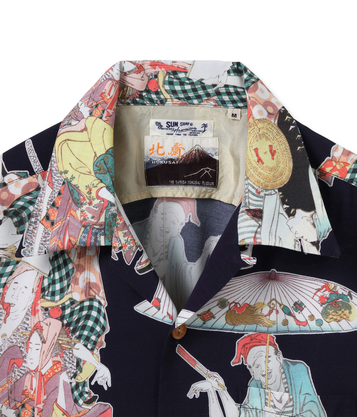 SS39655 SUN SURF × Katsushika Hokusai SPECIAL EDITION Dance - NAVY