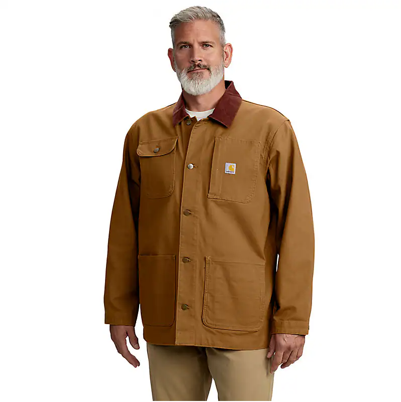 RUGGED FLEX® DUCK LOOSE FIT CHORE COAT-1 WARM RATING - CARHARTT BROWN