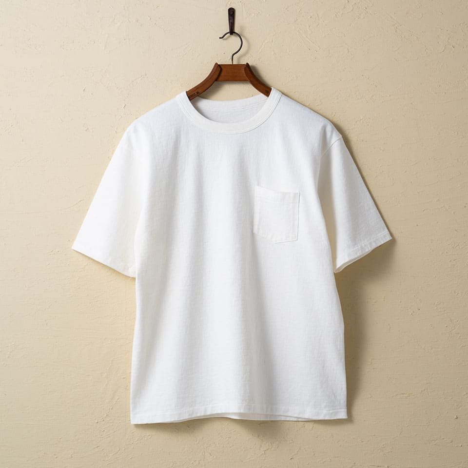 37002 HEAVY WEIGHT S/S Pocket Tee - OFF WHITE