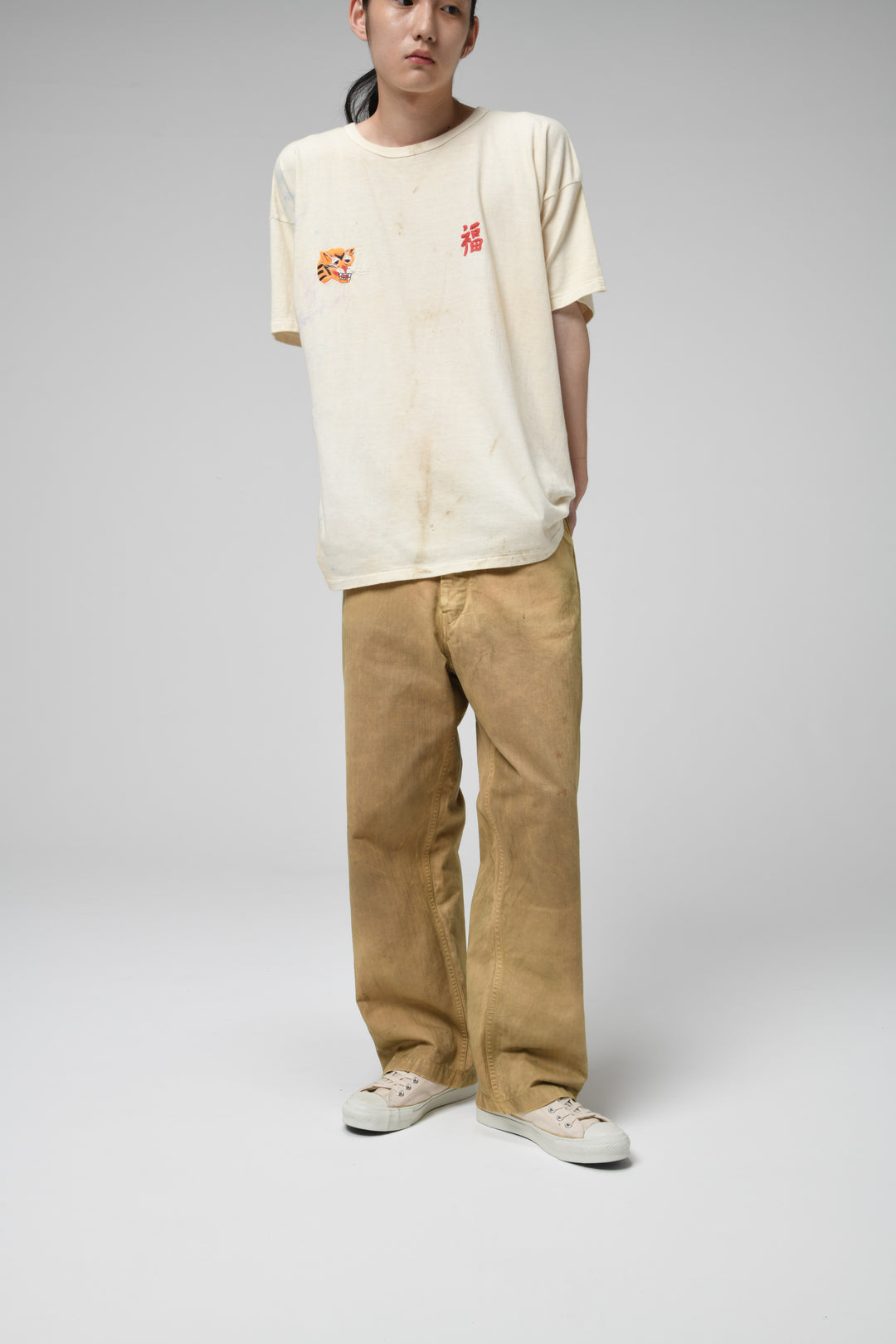 USMC P-41 HBT TROUSERS AGED - OLIVE YELLOW