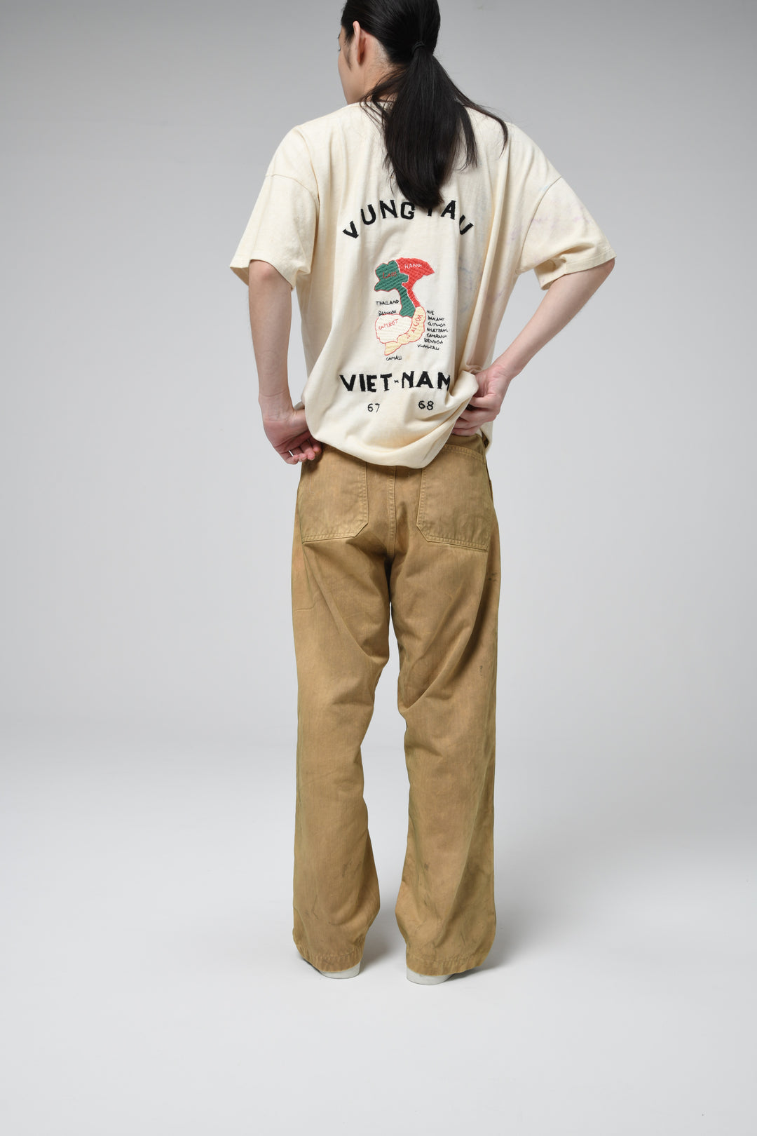 USMC P-41 HBT TROUSERS AGED - OLIVE YELLOW