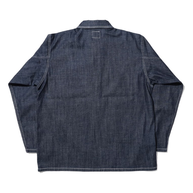 40696 USA COTTON DENIM PULLOVER SHIRT - INDIGO