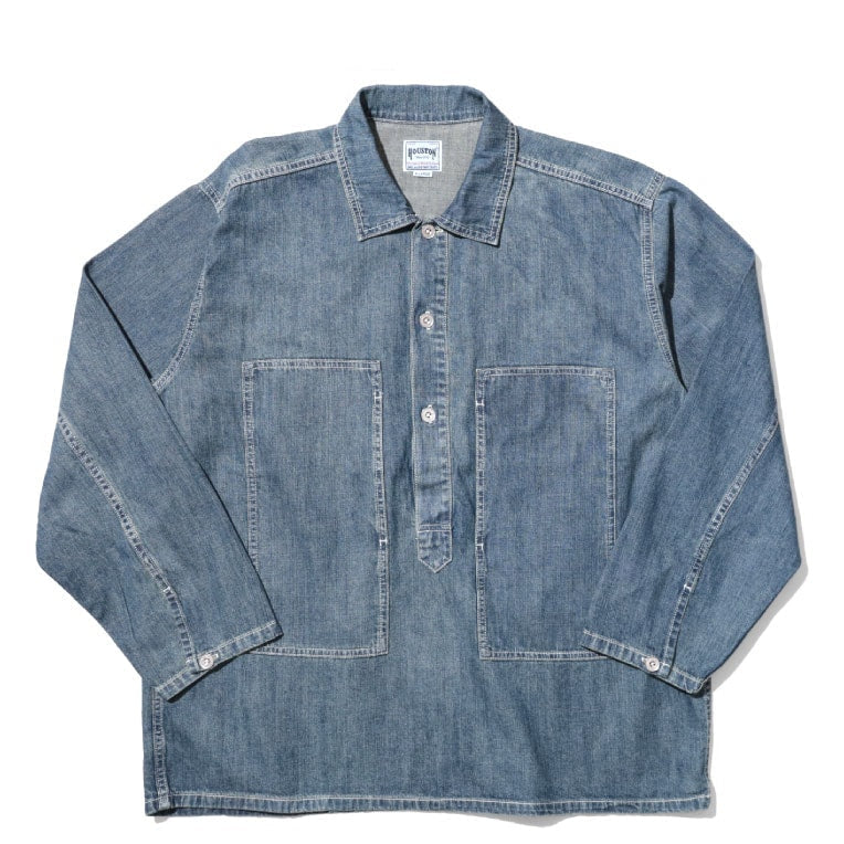 40696 USA COTTON DENIM PULLOVER SHIRT - VINTAGE WASH
