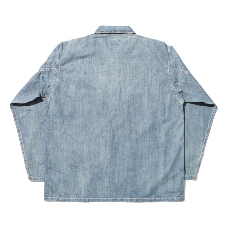 40696 USA COTTON DENIM PULLOVER SHIRT - BLEACH
