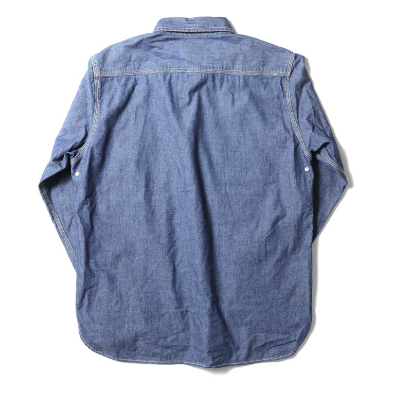 40697 USA COTTON CHAMBRAY WORK SHIRT - INDIGO VINTAGE WASH