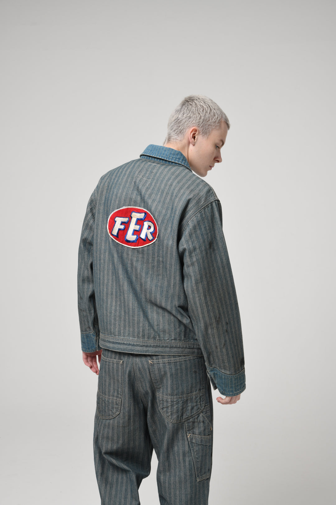 FER GRITGEAR JACKET AGED - INDIGO HERRINGBONE