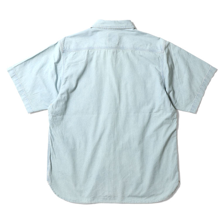 41084 USA COTTON CHAMBRAY S/S WORK SHIRT - BLEACH