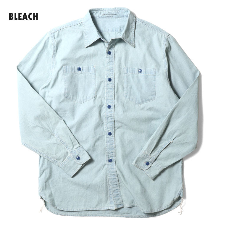 41092 USA COTTON CHAMBRAY SHIRT (USN) - BLEACH