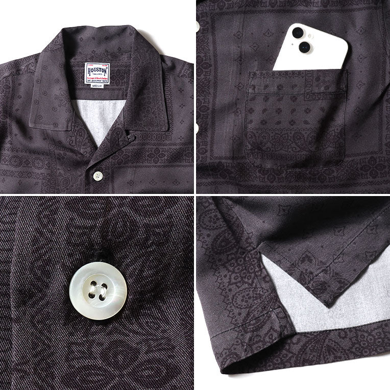 41193 ALOHA SHIRT (BANDANA) - CHARCOAL